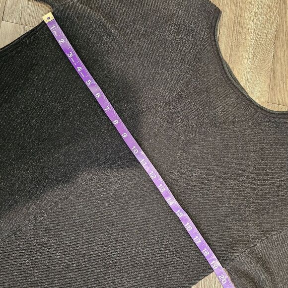 LUCKY BRAND Tie Front Women's Sweater Ribbed Long Sleeve Boxy Crewneck Size L - Picture 4 of 9